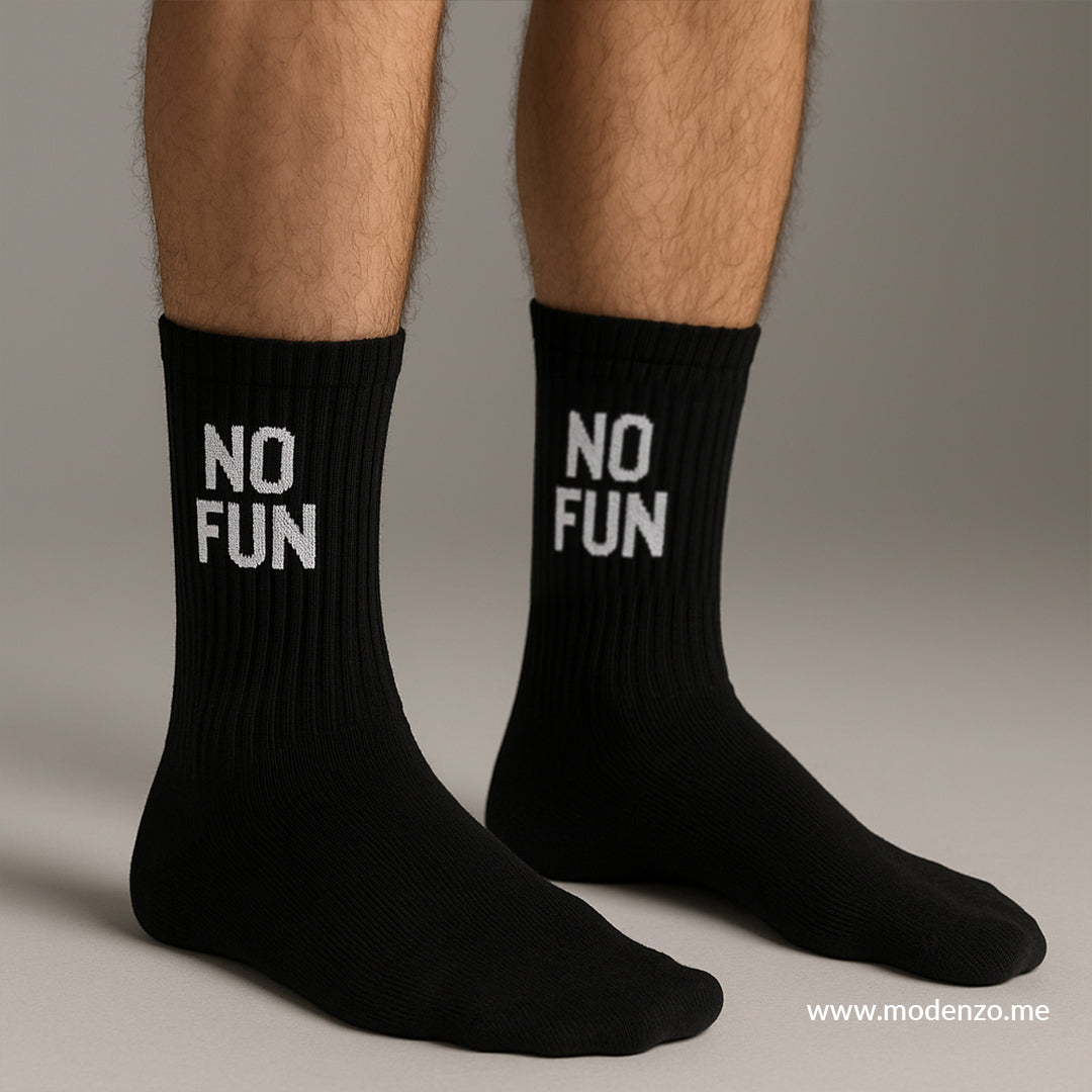 Unisex šarene čarape 37-43 "NO FUN"