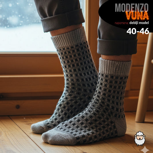 Muške tople vunene čarape 40-46 (deblji model)