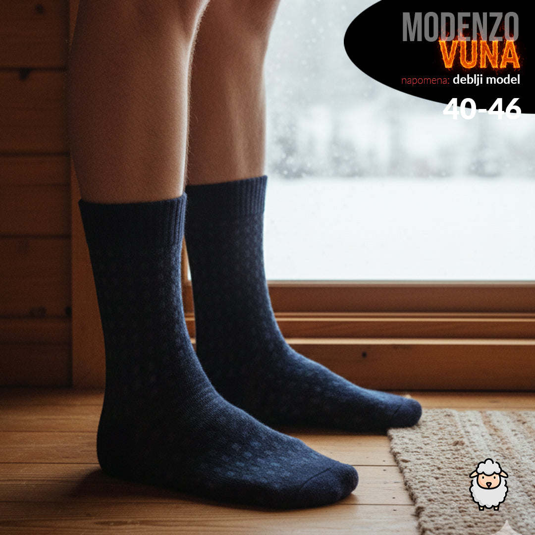 Muške tople vunene čarape 40-46 (deblji model)