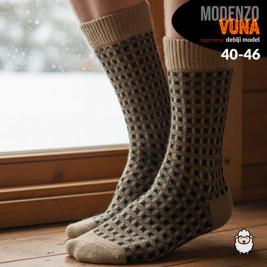 Muške tople vunene čarape 40-46 (deblji model)