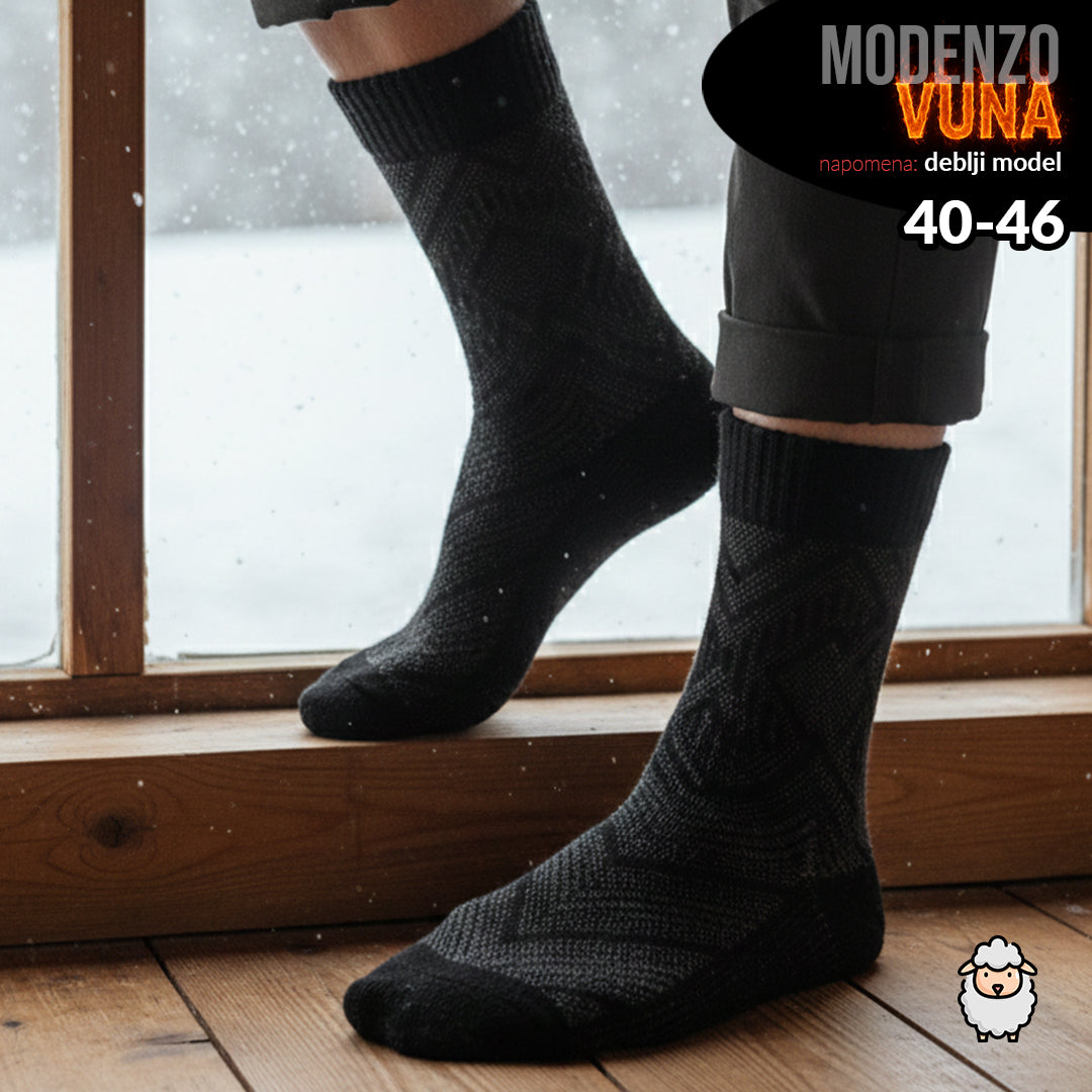 Muške tople vunene čarape 40-46 (deblji model)