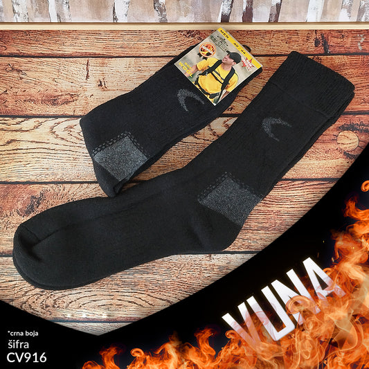 Muške tople vunene čarape 40-44 CV 916 (crna boja)