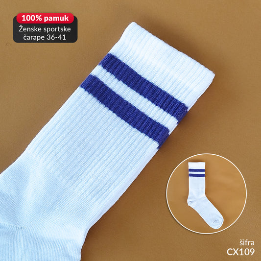Ženske sportske čarape sa dodatnom lastikom 36-41 CX109