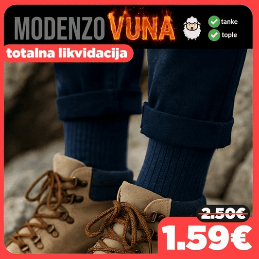 Muške tople vunene čarape standardne debljine