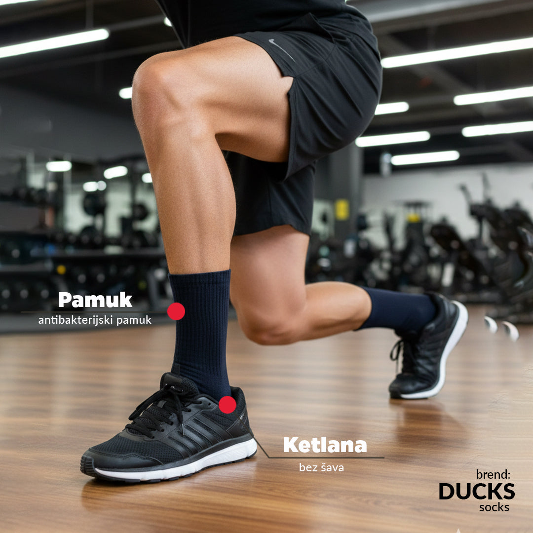 Pamučne Muške Sportske Čarape (Ducks) 41-44