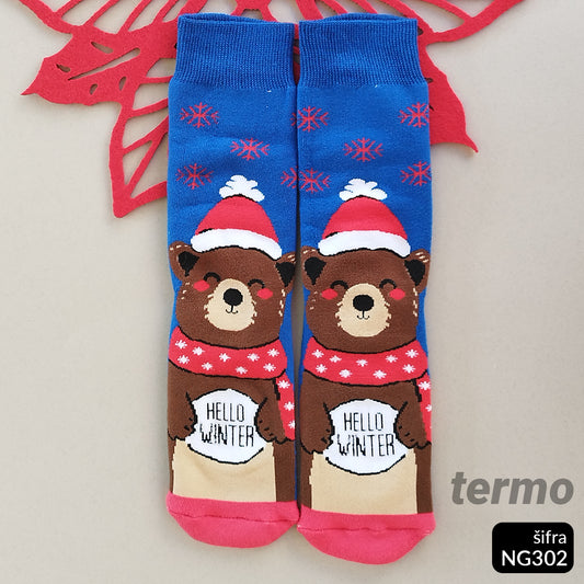 Novogodišnje termo čarape 37-43 NG 302