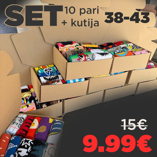 🎁Kutija iznenađenja - mix 10 pari broj 38-43