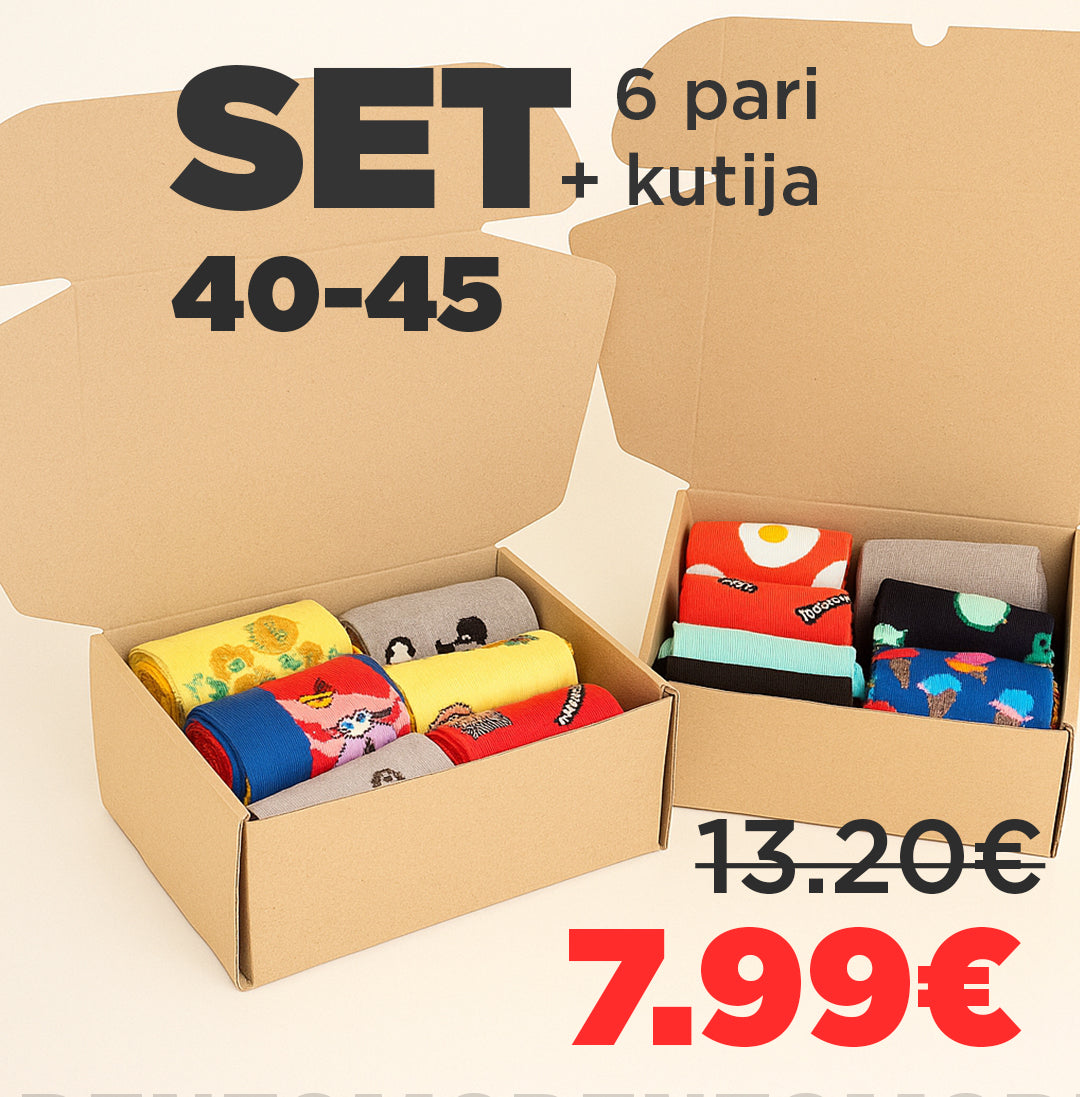 🎁Kutija iznenađenja - mix 6 pari broj 40-45