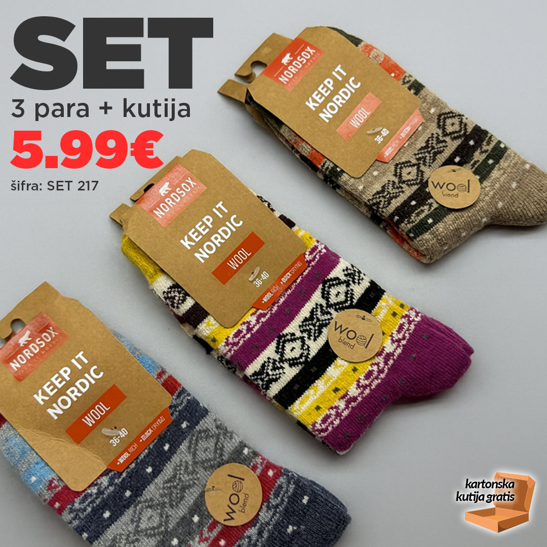 Ženske vunene čarape - SET 3 para