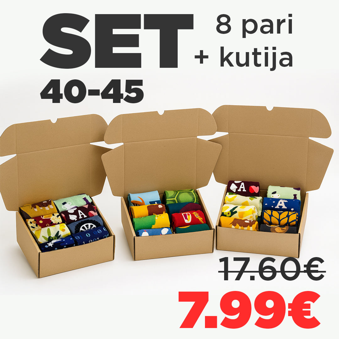 🎁Kutija iznenađenja - mix 8 pari broj 40-45