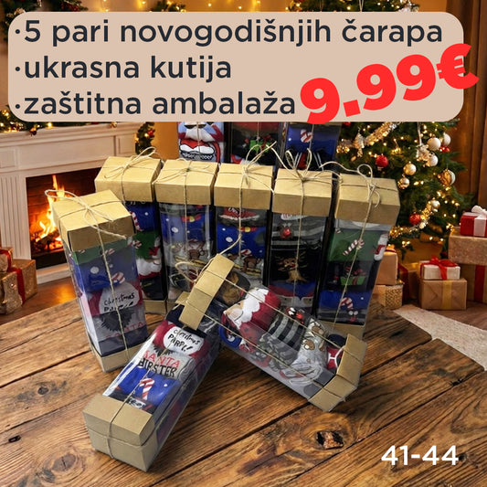 SET novogodišnje čarape 41-44