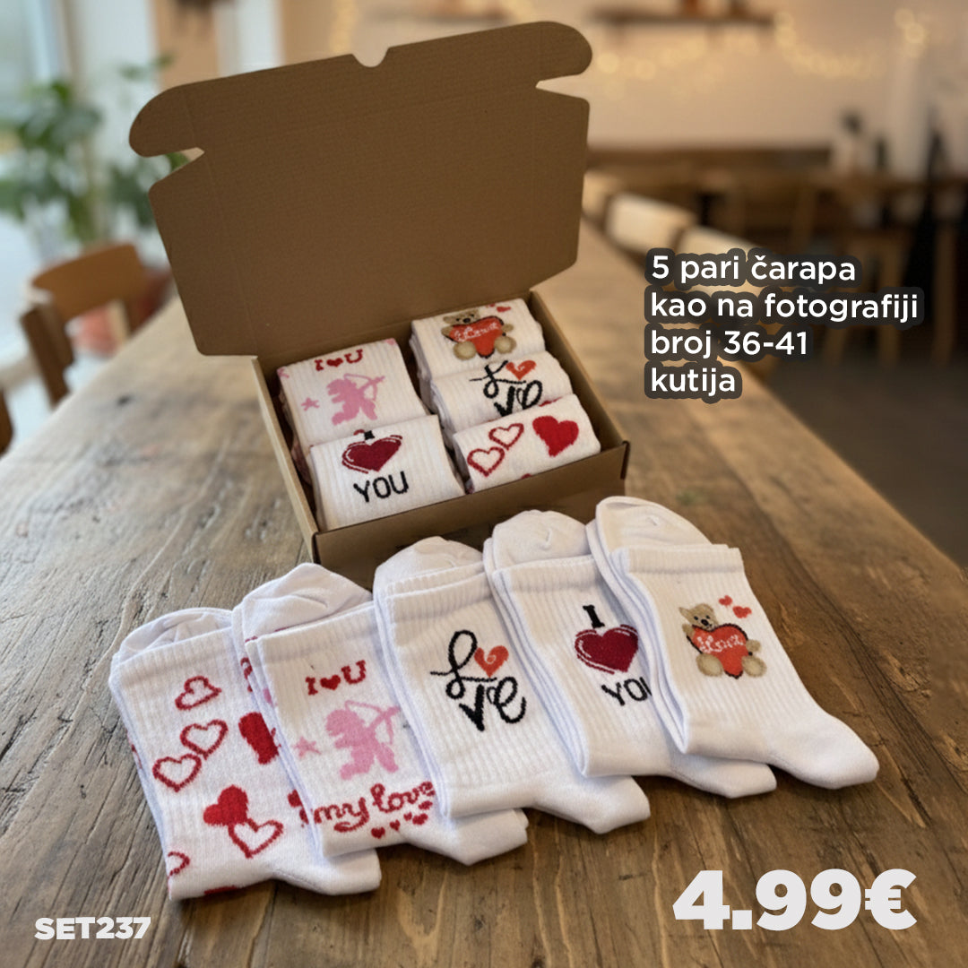 Set Pamučnih Čarapa ❤️ BOX 5 pari