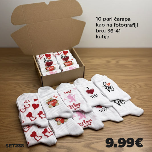 Set Pamučnih Čarapa ❤️ BOX 10 pari