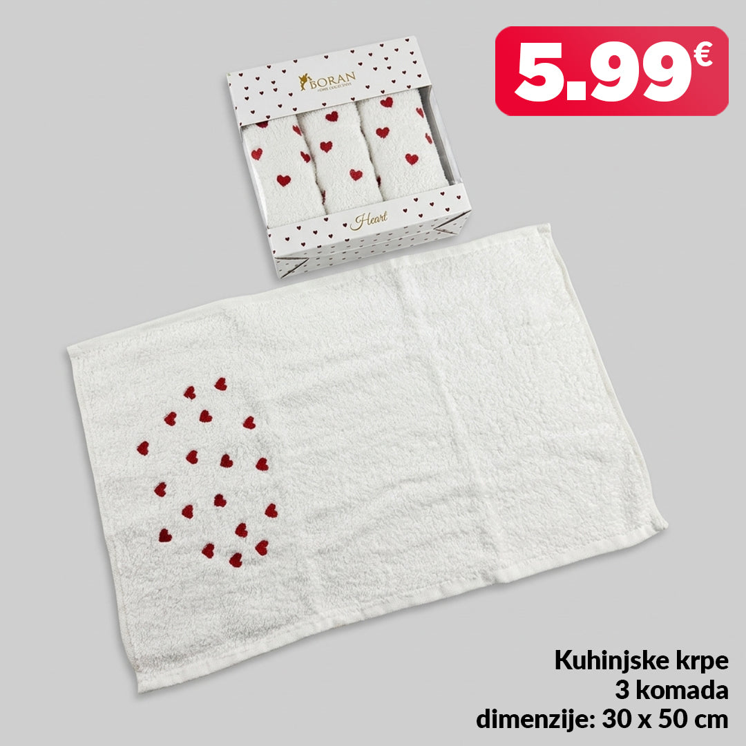 Set kuhinjske krpe - 3 komada sa motivima ❤️