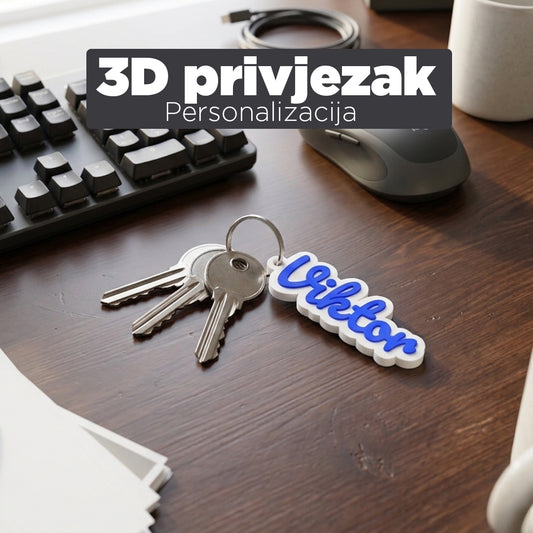 3D privjezak - ime po želji - model 1