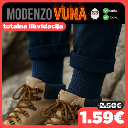 Muške tople vunene čarape standardne debljine