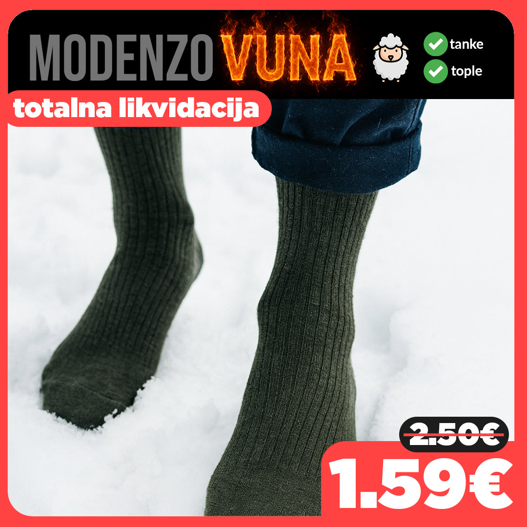 Muške tople vunene čarape standardne debljine