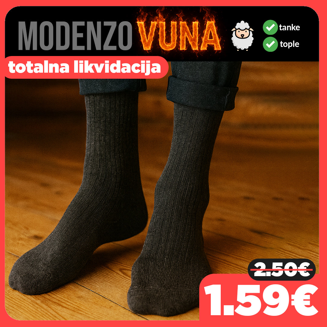 Muške tople vunene čarape standardne debljine