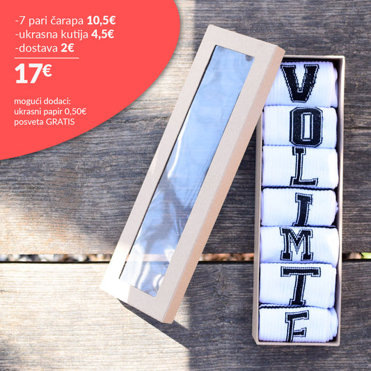 Ukrasna kutija sa carapama (Volim te)