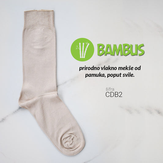 Muške čarape od bambusa bež boja 39-44 CDB2
