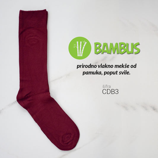 Muške čarape od bambusa bordo boja 40-44 CDB 3