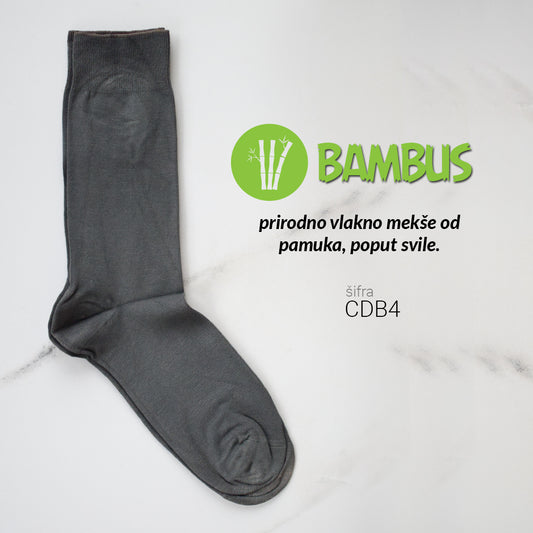 Muške čarape od bambusa siva boja 39-44 CDB4